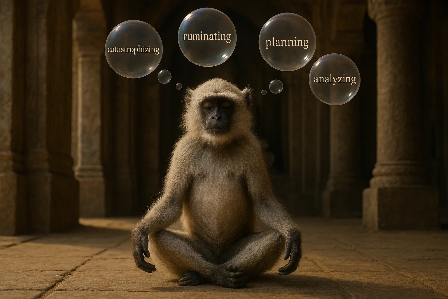 Thought Labeling - Meditation with thought bubbles